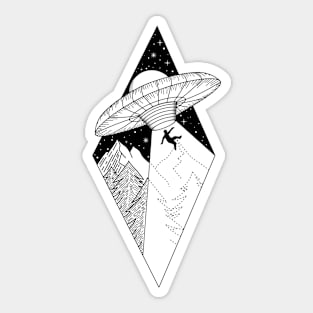 Alien Abduction Sticker